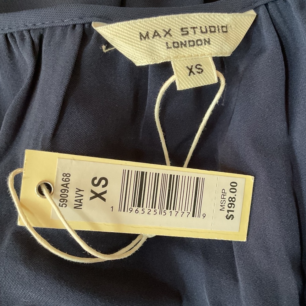Max Studio Dark Blue Maxi Dress, XS - Picture 4 of 5
